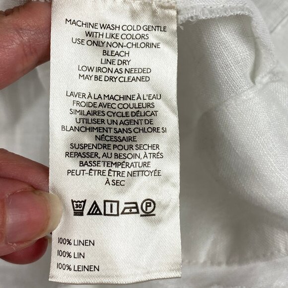 NWT Anthropologie Tank Size XL 100% Linen Floral Print Ruffle - Picture 10 of 11